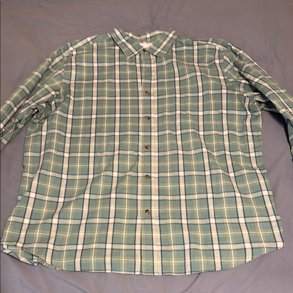 Old Navy Green Plaid Men's Shirt
